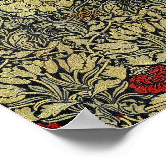 William morris's beroemde patroon van Tulip en Roo Poster (Hoek)