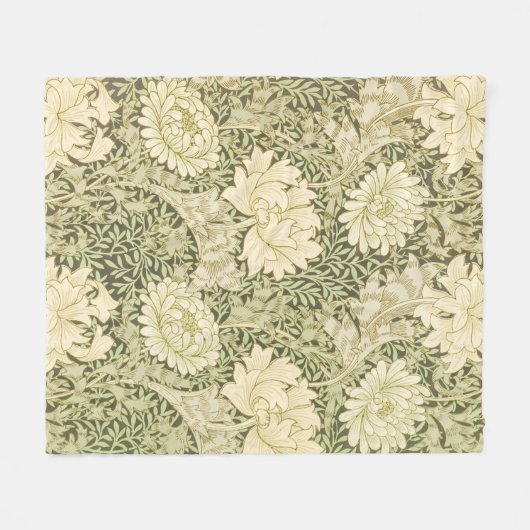 William Morris's chrysanthemumpatroon Fleece Deken (Voorkant (Horizontaal))