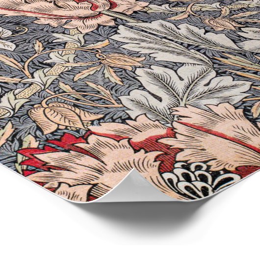 William Morris's Gedrukte Linen Honeysuckle beroem Poster (Hoek)