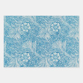 William Morris's Marigold Blue White Pattern Inpakpapier Vel (Voorkant)
