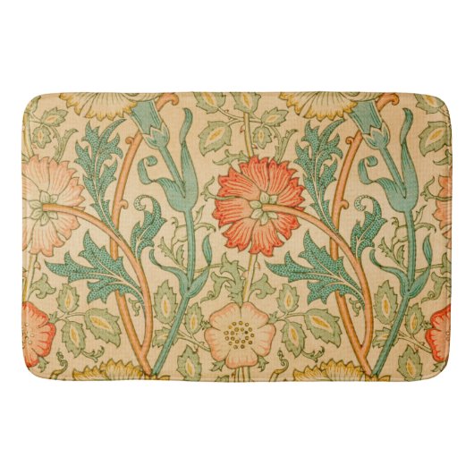William Morris's roze en Roos beroemde patroon Badmat (Voorkant)