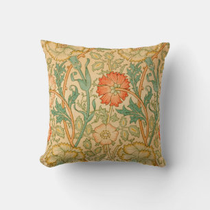 William Morris's roze en Roos beroemde patroon Kussen