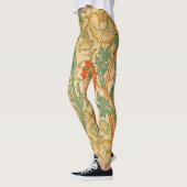 William Morris's roze en Roos beroemde patroon Leggings (Links)