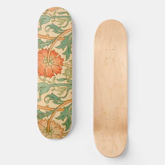 William Morris's roze en Roos beroemde patroon Persoonlijk Skateboard (Voorkant)