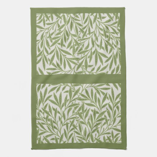 William Morris's Willow Pattern Keuken Handdoeken (Verticaal)