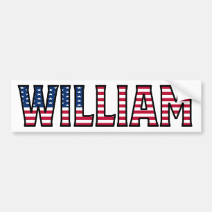 William Naam Voornaam USA Sticker Auto Stickers
