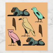 William Name in Hieroglyphs symbolen van het oude  Wijn Etiket (Enkel label)