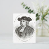 William Penn gegraveerd door Josiah Wood Whymper Briefkaart (Staand voorkant)