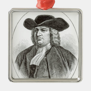 William Penn gegraveerd door Josiah Wood Whymper Metalen Ornament