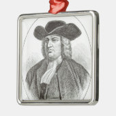 William Penn gegraveerd door Josiah Wood Whymper Metalen Ornament (Links)