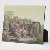 William Penn onderhandelt over het verdrag dat lei Fotoplaat (Zijkant)