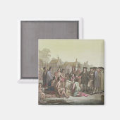 William Penn onderhandelt over het verdrag dat lei Magneet (Voorkant / Achterkant)