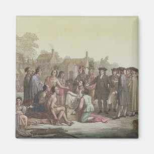 William Penn onderhandelt over het verdrag dat lei Magneet