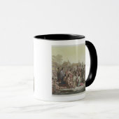 William Penn onderhandelt over het verdrag dat lei Mok (Voorkant rechts)