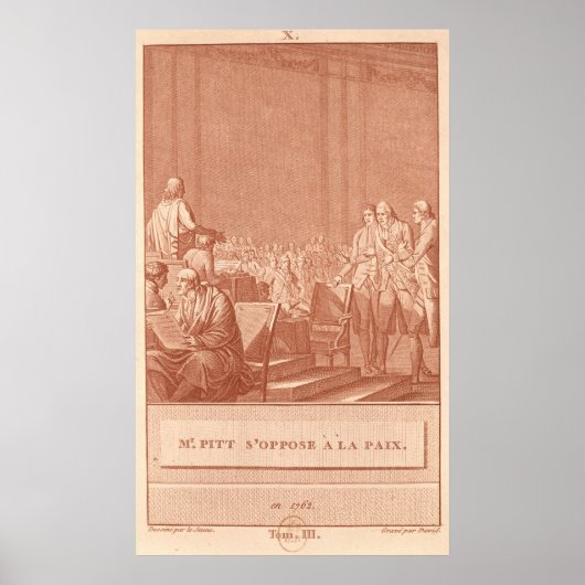 William Pitt de Elder die zich verzet tegen de vre Poster (Voorkant)