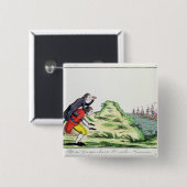 William Pitt Observing the French Squadron Vierkante Button 5,1 Cm (Voorkant /achterkant)