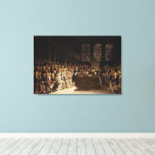 William Pitt spreekt het Parlement toe Canvas Afdruk (Insitu (Houten vloer))