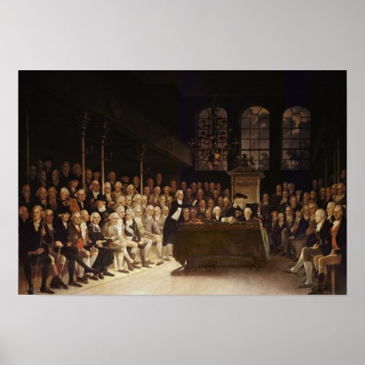 William Pitt spreekt het Parlement toe Poster (Voorkant)