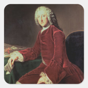 William Pitt the 'Elder', later 1st Earl of Chatha Vierkante Sticker