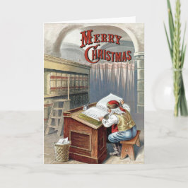 William Roger Snow - de Kerstman controleert Zijn Feestdagen Kaart