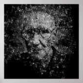 William S. Burroughs Typografische Portret Poster (Voorkant)