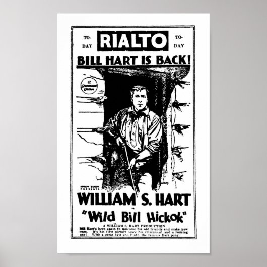 William S. Hart stomme westerne film van de filmst Poster (Voorkant)