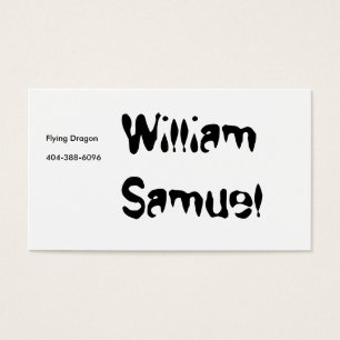 William Samuel, Flying Dragon Visitekaartjes