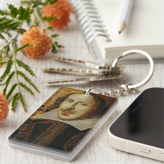 William Shakespeare Acrylische Sleutelhanger (Voorkant Rechts)