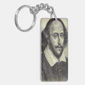 William Shakespeare Acrylische Sleutelhanger (Voorkant Links)
