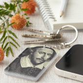 William Shakespeare Acrylische Sleutelhanger (Voorkant Rechts)
