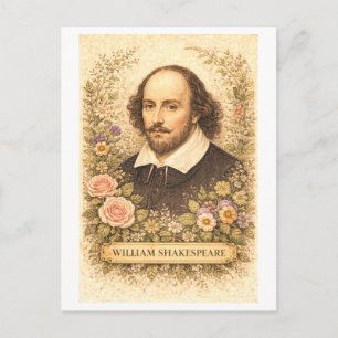 William Shakespeare auteur in vintage stijl Briefkaart