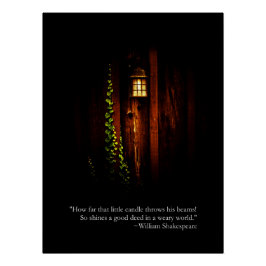 William Shakespeare Barn Lantern Perfect Poster