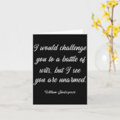 William Shakespeare Battle Of Wits English Literat Kaart (Gele Bloem)