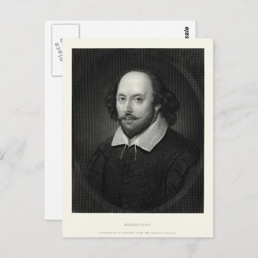 William Shakespeare Briefkaart (Voorkant / Achterkant)