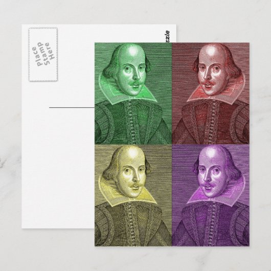 William Shakespeare Briefkaart (Voorkant / Achterkant)