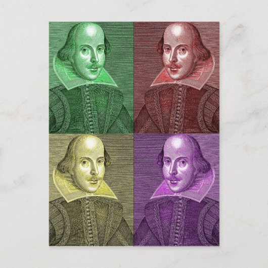 William Shakespeare Briefkaart (Voorkant)