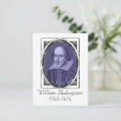 William Shakespeare Briefkaart (Staand voorkant)