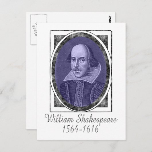 William Shakespeare Briefkaart (Voorkant / Achterkant)