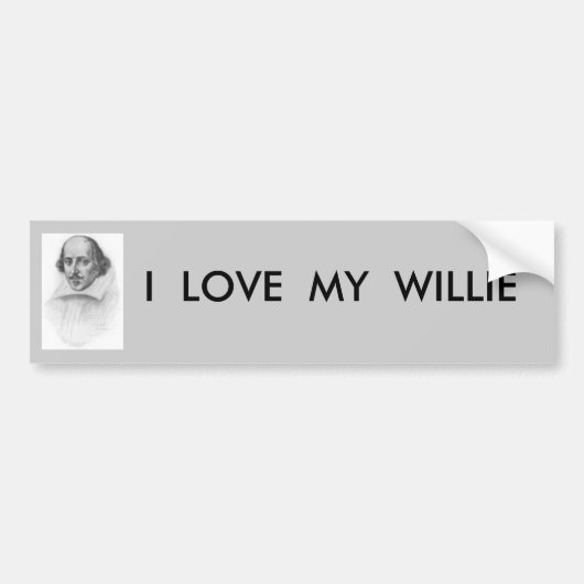 WILLIAM SHAKESPEARE BUMPERSTICKER (Voorkant)