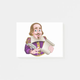 William Shakespeare Cartoon Post-it® Notes