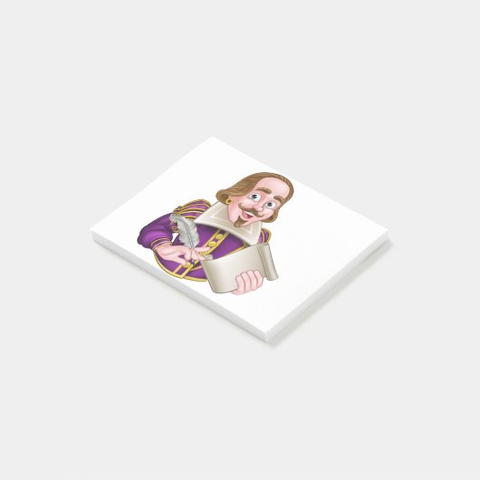 William Shakespeare Cartoon Post-it® Notes (Schuin)
