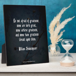 William Shakespeare citaat - Grootheid Fotoplaat