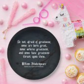 William Shakespeare citaat - Grootheid Papieren Bordje (Feest)