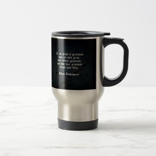 William Shakespeare citaat - Grootheid Reisbeker (Rechts)