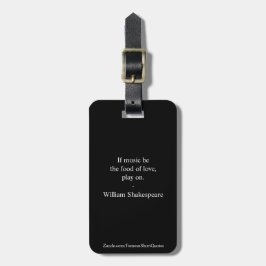 William Shakespeare citaat - Liefde Bagagelabel