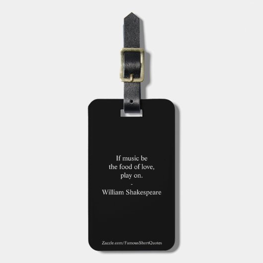 William Shakespeare citaat - Liefde Bagagelabel (Voorkant verticaal)