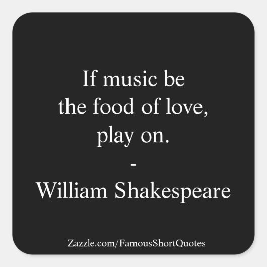 William Shakespeare citaat - Liefde Vierkante Sticker (Voorkant)