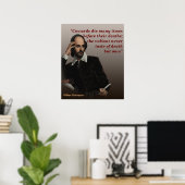 William Shakespeare citaat over lafaards en dood Poster (Thuiskantoor)