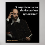 William Shakespeare citaat over onwetendheid Poster (Voorkant)