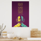 William Shakespeare Citaat: Sommigen zijn geboren  Poster (Keuken)